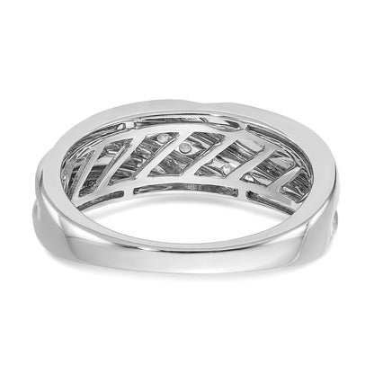 0.25ct. CZ Solid Real 14k White & Yellow Gold Men's Ring