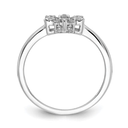14k White Gold Real Diamond Fancy Ring