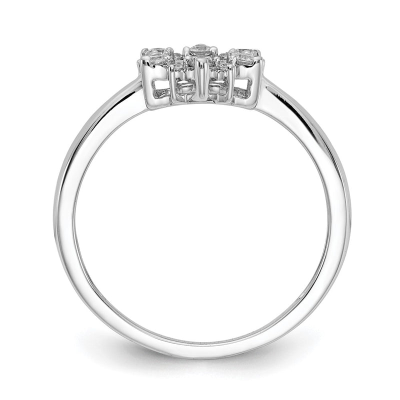 14k White Gold Real Diamond Fancy Ring