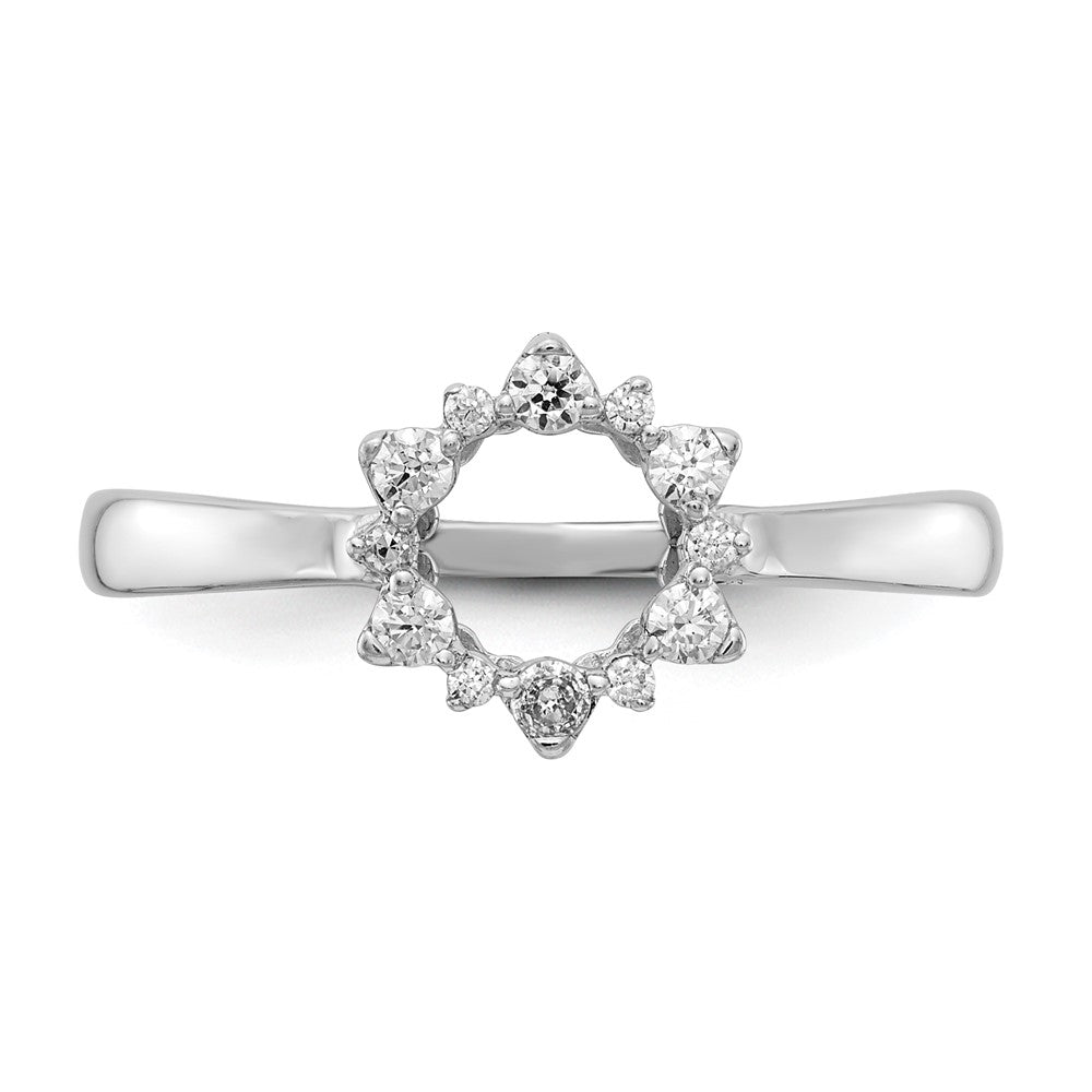 14k White Gold Real Diamond Fancy Ring
