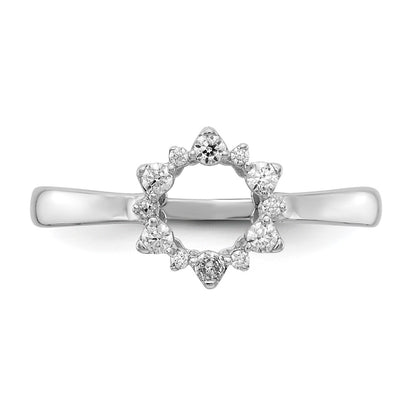 14k White Gold Real Diamond Fancy Ring