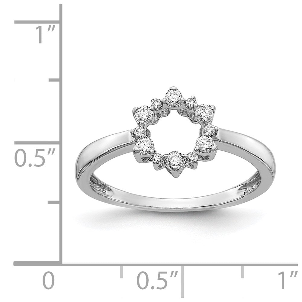 14k White Gold Real Diamond Fancy Ring
