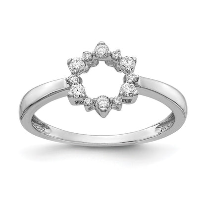 14k White Gold Real Diamond Fancy Ring