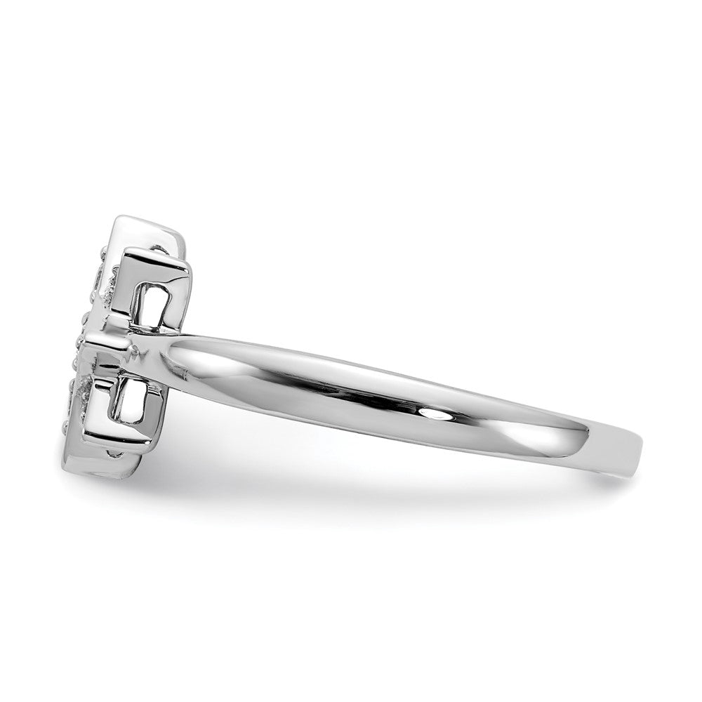 14k White Gold Real Diamond Star Ring