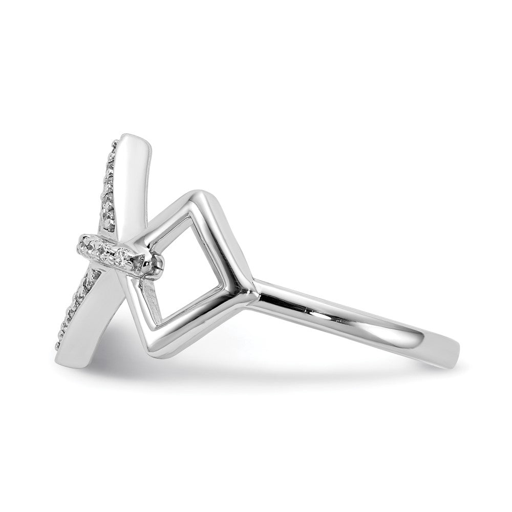 14k White Gold Real Diamond Fancy Ring