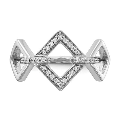14k White Gold Real Diamond Fancy Ring