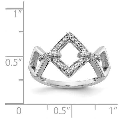 14k White Gold Real Diamond Fancy Ring