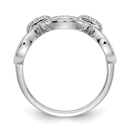 14k White Gold Real Diamond Fancy Ring