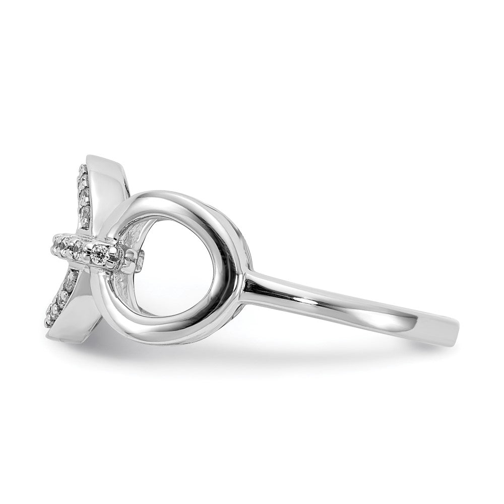 14k White Gold Real Diamond Fancy Ring