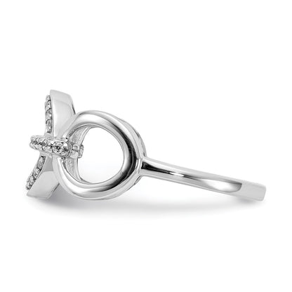 14k White Gold Real Diamond Fancy Ring