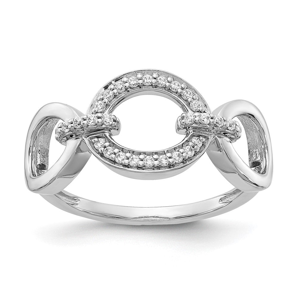 14k White Gold Real Diamond Fancy Ring