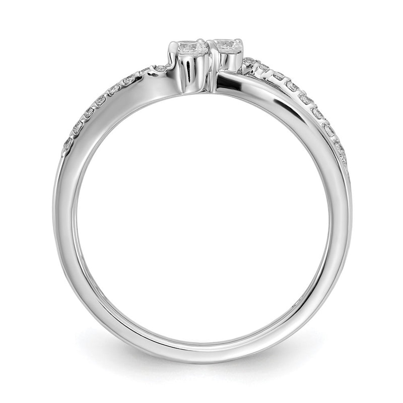 14k White Gold Real Diamond Fancy Ring