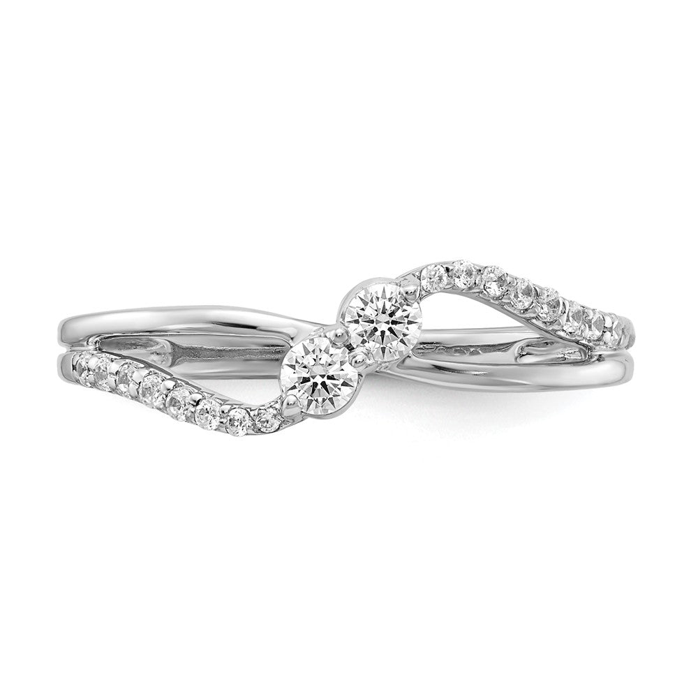 14k White Gold Real Diamond Fancy Ring