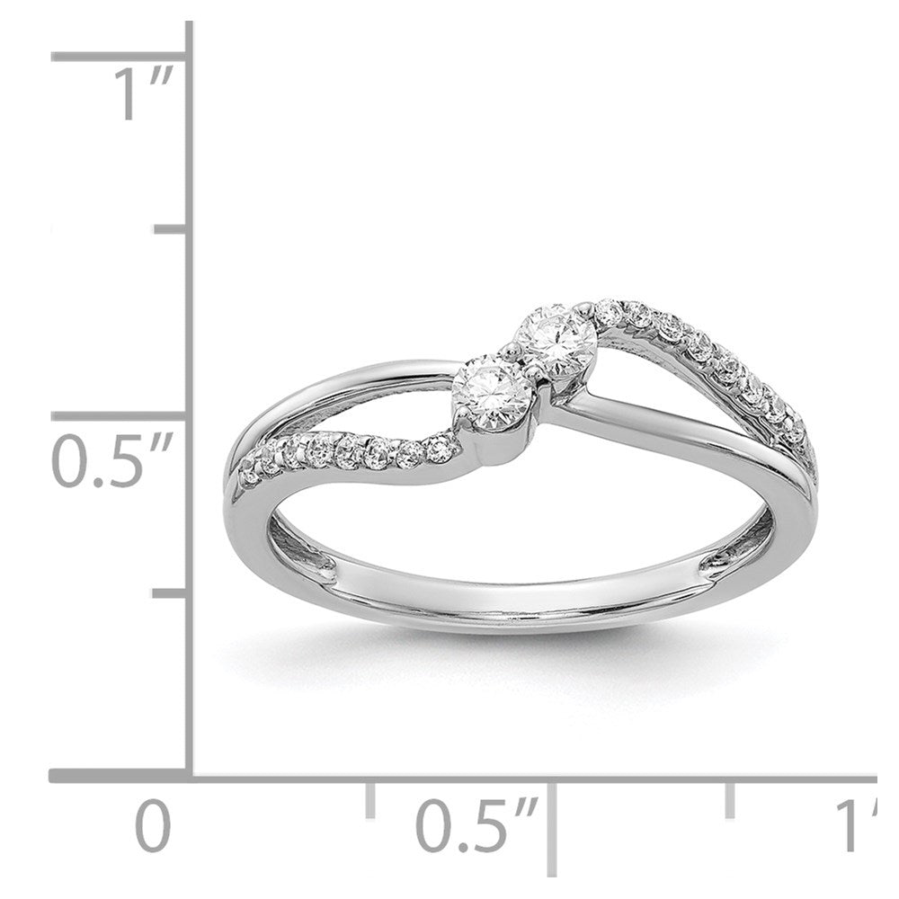 14k White Gold Real Diamond Fancy Ring
