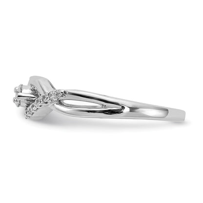 14k White Gold Real Diamond Fancy Ring