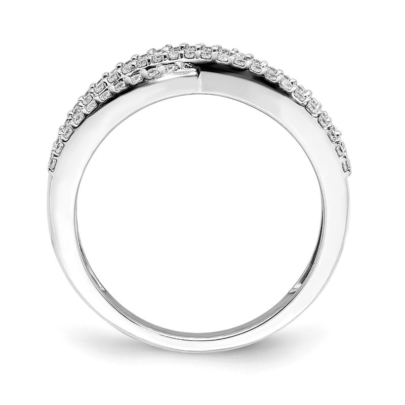 14k White Gold Real Diamond and Ruby Fancy Ring