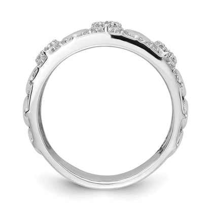14k White Gold Real Diamond Fancy Ring