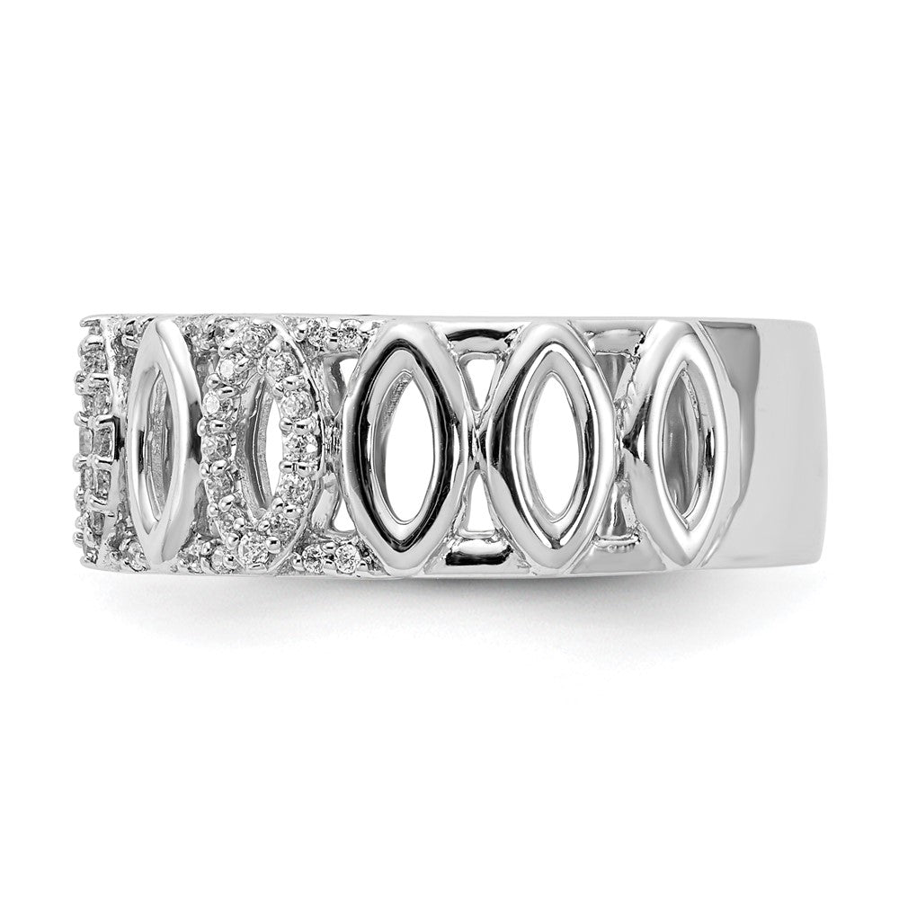 14k White Gold Real Diamond Fancy Ring