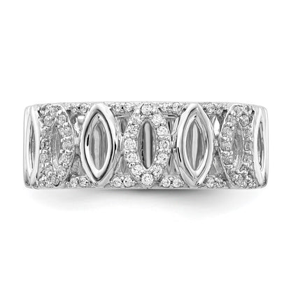 14k White Gold Real Diamond Fancy Ring
