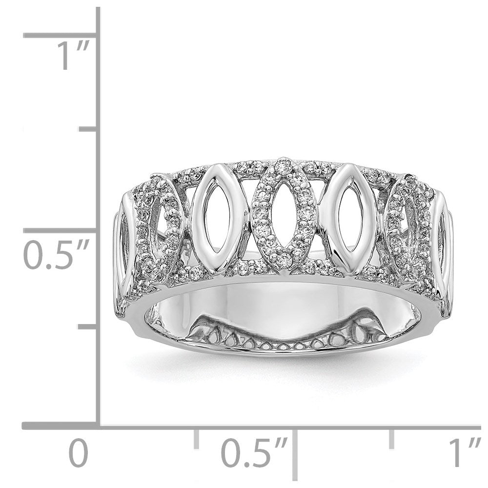 14k White Gold Real Diamond Fancy Ring