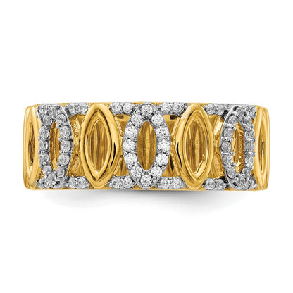 14K Yellow Gold Real Diamond Fancy Ring