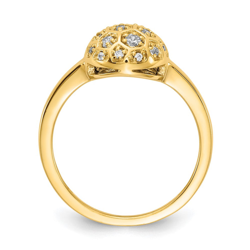 14k Yellow Gold Real Diamond Ring