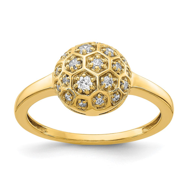 14k Yellow Gold Real Diamond Ring