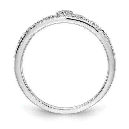 14k White Gold Real Diamond Tiara Ring