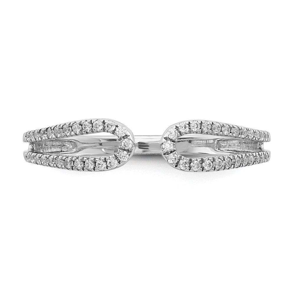 14k White Gold Real Diamond Fancy Ring