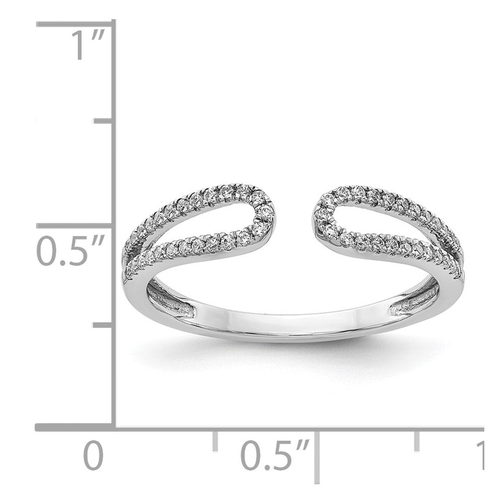 14k White Gold Real Diamond Fancy Ring