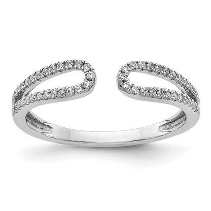 14k White Gold Real Diamond Fancy Ring