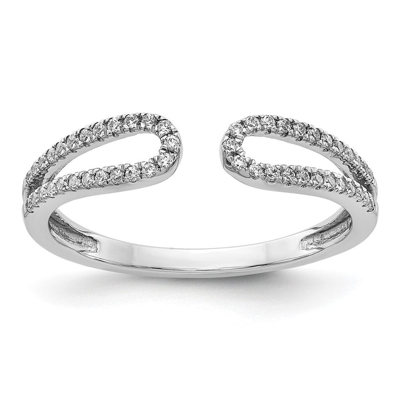 14k White Gold Real Diamond Fancy Ring