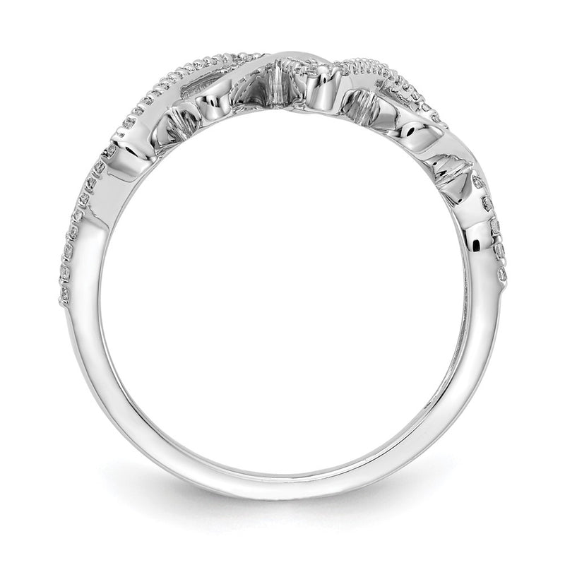 14k White Gold Real Diamond Fancy Ring
