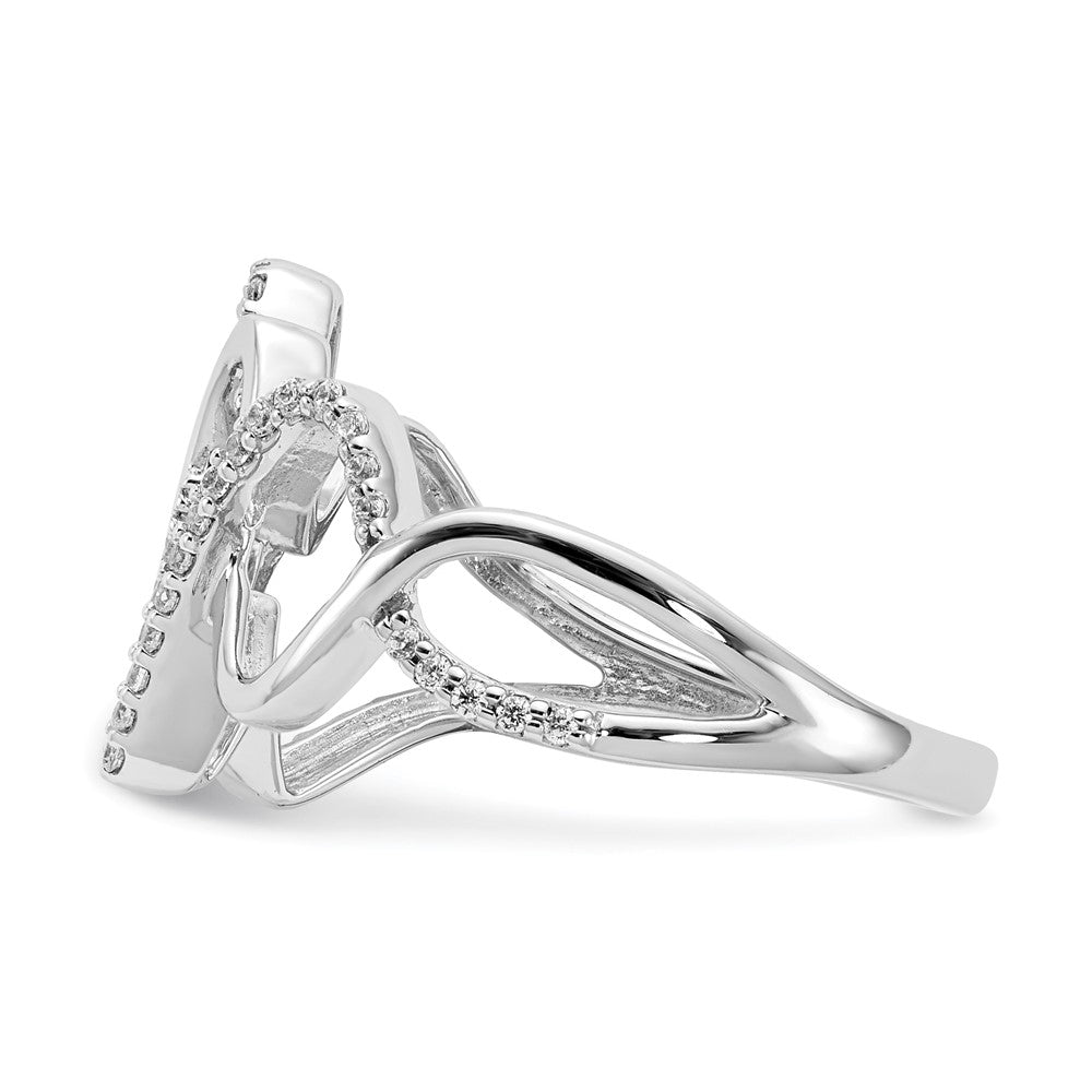 14k White Gold Real Diamond Fancy Ring