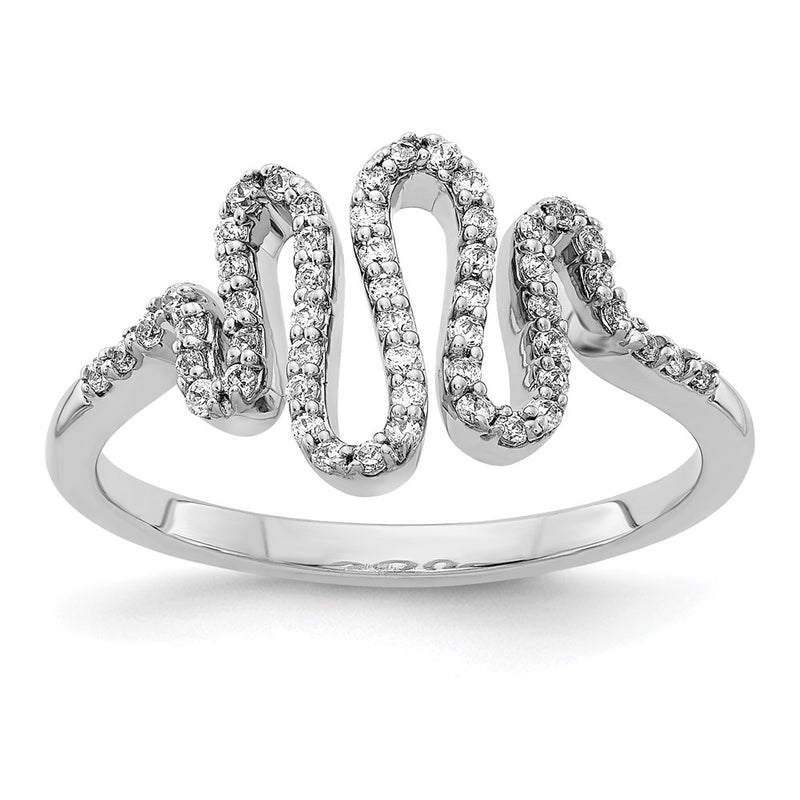 14k White Gold Real Diamond Fancy Ring