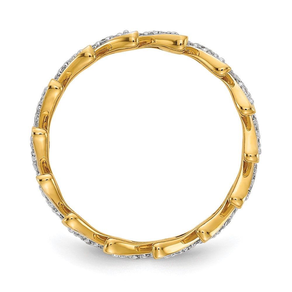 14K Yellow Gold Real Diamond Fancy Ring