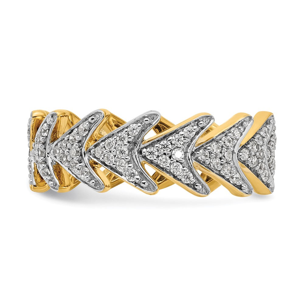14K Yellow Gold Real Diamond Fancy Ring