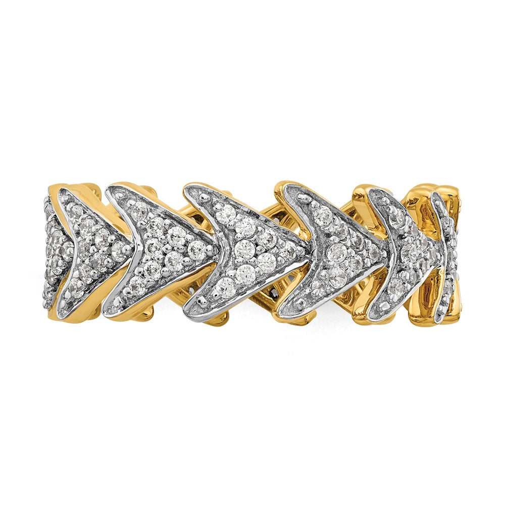 14K Yellow Gold Real Diamond Fancy Ring