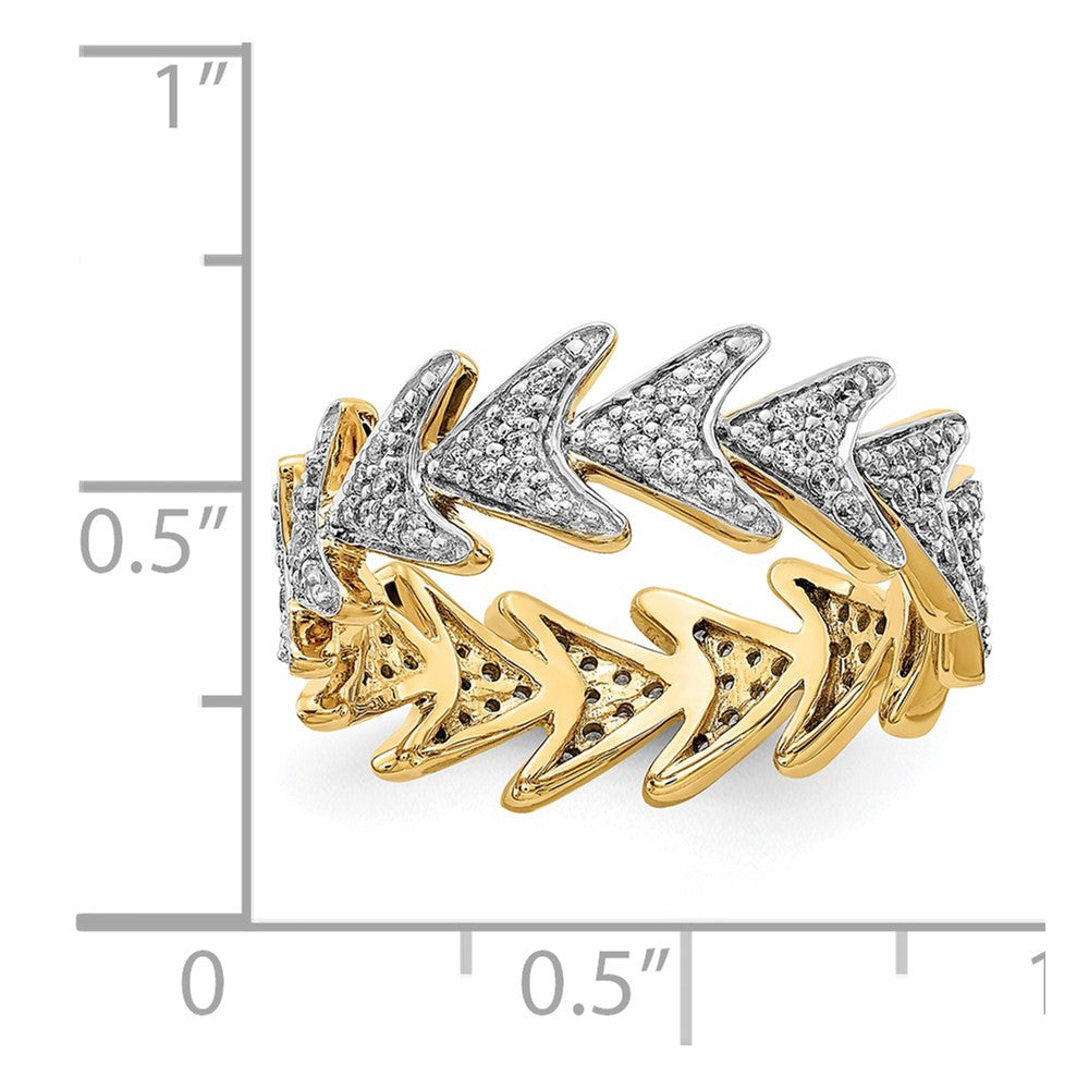 14K Yellow Gold Real Diamond Fancy Ring