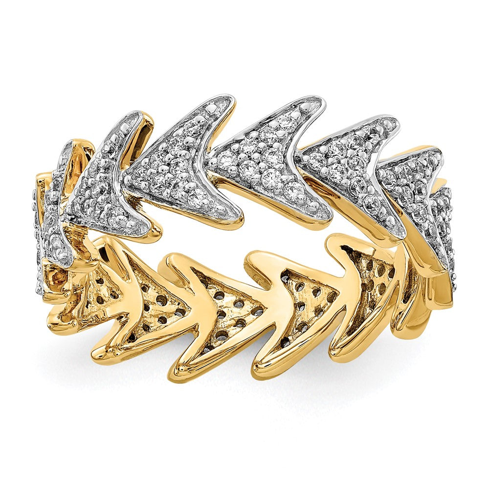 14K Yellow Gold Real Diamond Fancy Ring