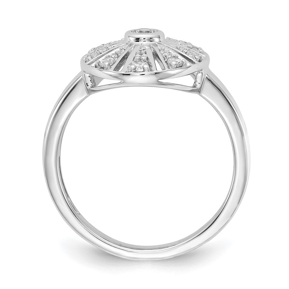 14k White Gold Real Diamond Vintage Ring