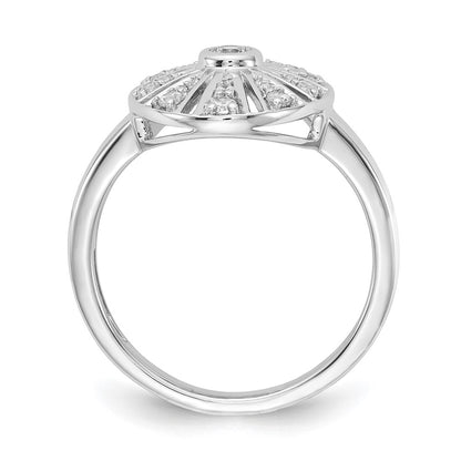14k White Gold Real Diamond Vintage Ring