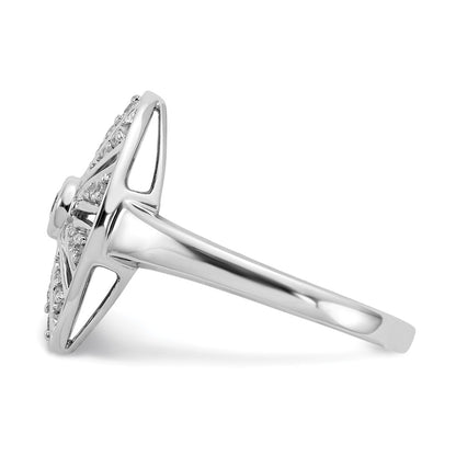 14k White Gold Real Diamond Vintage Ring