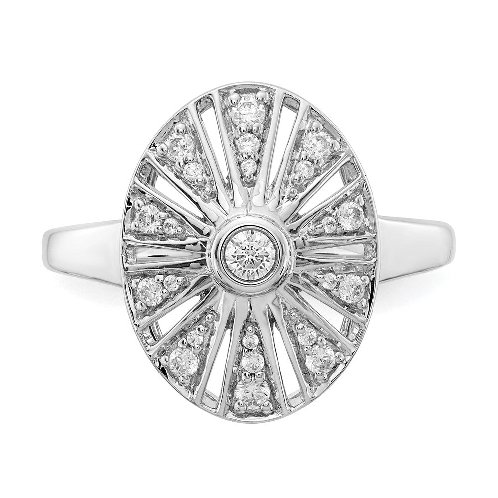 14k White Gold Real Diamond Vintage Ring