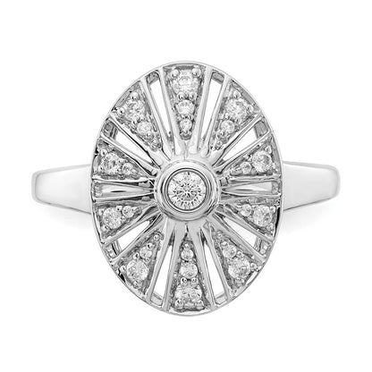 14k White Gold Real Diamond Vintage Ring