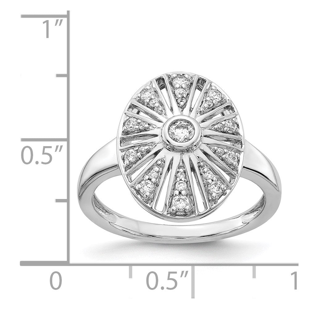 14k White Gold Real Diamond Vintage Ring