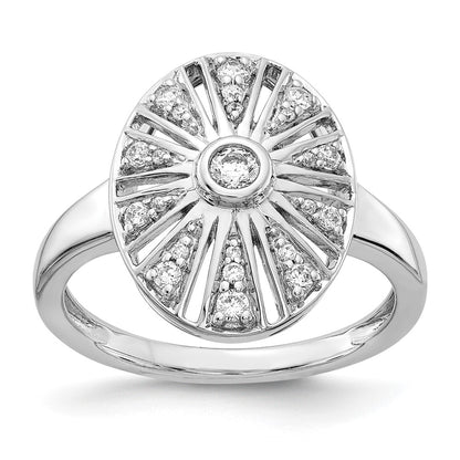 14k White Gold Real Diamond Vintage Ring