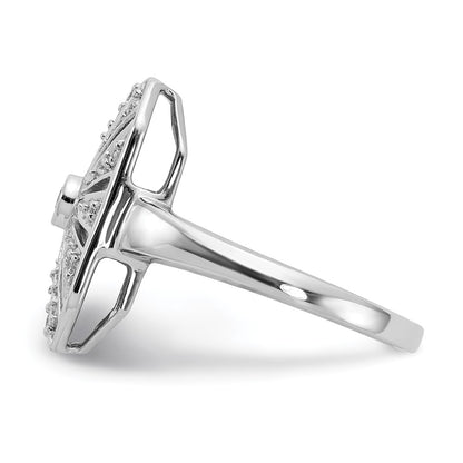 14k White Gold Real Diamond Vintage Ring
