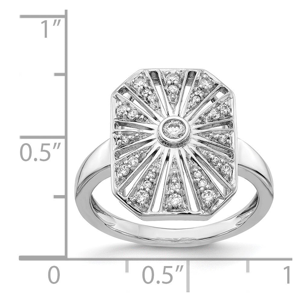 14k White Gold Real Diamond Vintage Ring