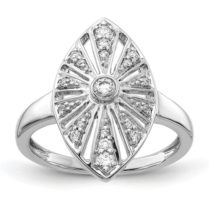 14k White Gold Real Diamond Vintage Ring